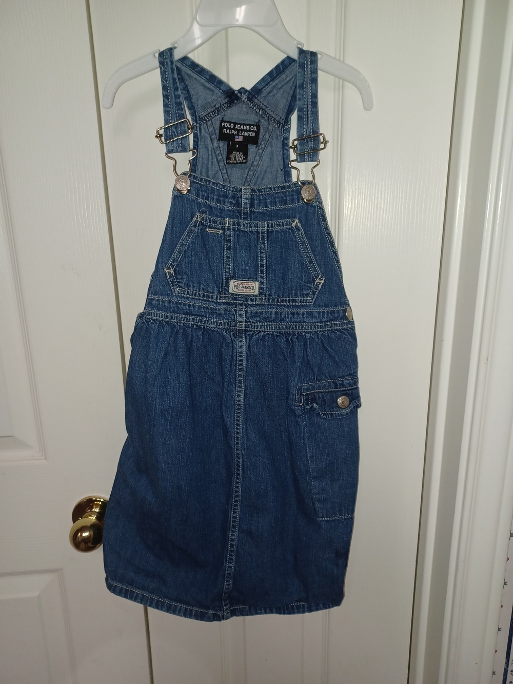 Polo Ralph Lauren Girls' Blue Denim Overall Dress